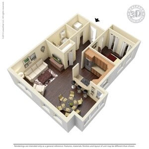1 Bed 1 Bath G 403 floor plan